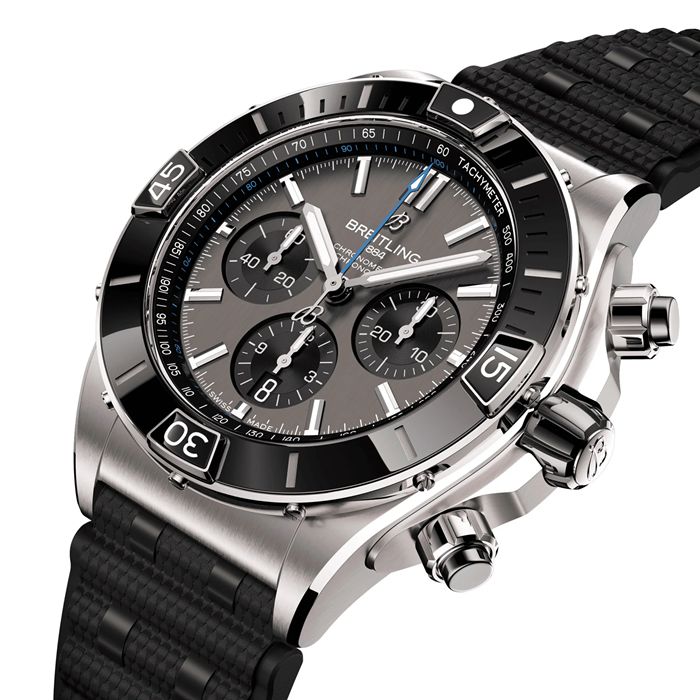 Breitling Super Chronomat B01 44mm herreur grå gummi EB0136251M1S1 - Billede 3