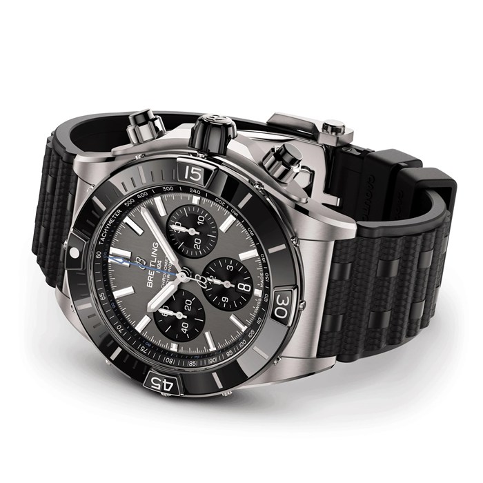 Breitling Super Chronomat B01 44mm herreur grå gummi EB0136251M1S1 - Billede 4
