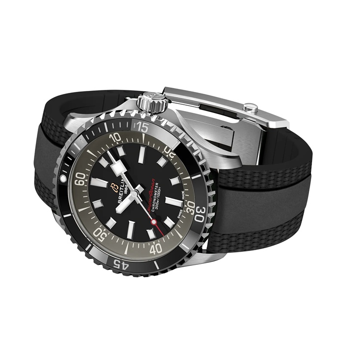 Breitling Superocean 42mm UK Edition herreur grå gummi A173757A1B1S1 - Billede 3