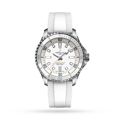 Breitling Superocean Automatic 36 ur med gummirem i rustfrit stål A17377211A1S1
