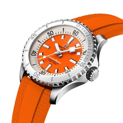 Breitling Superocean Automatic 36 ur med gummirem i rustfrit stål A17377211O1S1 - Billede 3