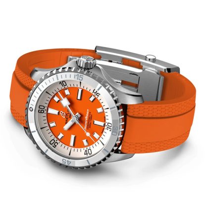 Breitling Superocean Automatic 36 ur med gummirem i rustfrit stål A17377211O1S1 - Billede 4