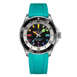 Breitling Superocean Automatic 42 mm herreur turkis gummi A17375211B2S2