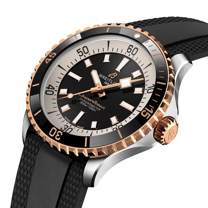 Breitling Superocean Automatic 42 ur i rustfrit stål og 18k rødguld U17375211B1S1 - Billede 2