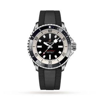 Breitling Superocean Automatic 42 ur med gummirem i rustfrit stål A17375211B1S1