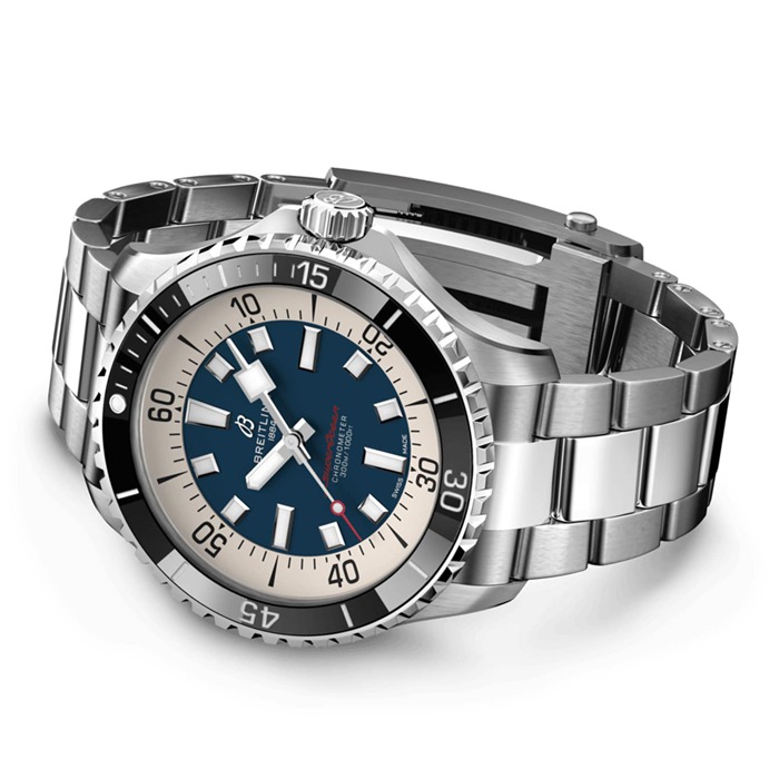 Breitling Superocean Automatic 44 Stainless Steel Blue Watch A17376211C1A1 - Billede 4