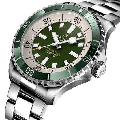 Breitling Superocean Automatic 44 Stainless Steel Green Watch A17376A31L1A1 - Billede 3