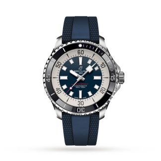 Breitling Superocean Automatic 44 ur med gummirem i rustfrit stål A17376211C1S1