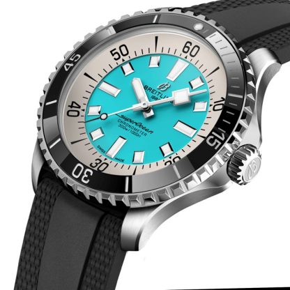 Breitling Superocean Automatic 44 ur med gummirem i rustfrit stål A17376211L2S1 - Billede 3