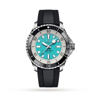 Breitling Superocean Automatic 44 ur med gummirem i rustfrit stål A17376211L2S1