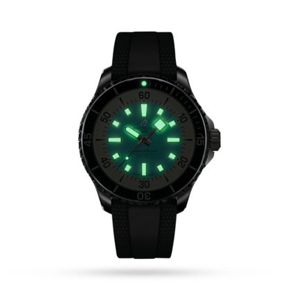 Breitling Superocean Automatic 44 ur med gummirem i rustfrit stål A17376211L2S1 - Billede 5