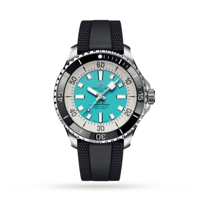 Breitling Superocean Automatic 44 ur med gummirem i rustfrit stål A17376211L2S1