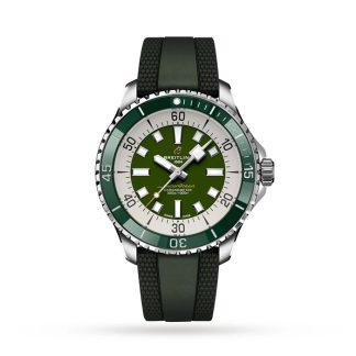 Breitling Superocean Automatic 44 ur med gummirem i rustfrit stål A17376A31L1S1