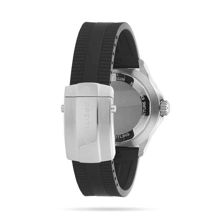 Breitling Superocean Automatic 46 ur med gummirem i rustfrit stål A17378211B1S1 - Billede 4
