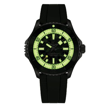Breitling Superocean Automatic Super Diver 46mm herreur grøn gummi E10379D31L1S1 - Billede 5