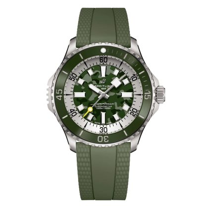 Breitling Superocean Automatic Super Diver 46mm herreur grøn gummi E10379D31L1S1
