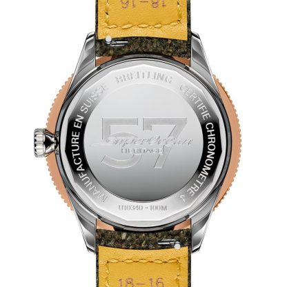 Breitling Superocean Heritage '57 Highlands Capsule 38 mm herreur gul 2 remme U10340281I1A1 - Billede 4