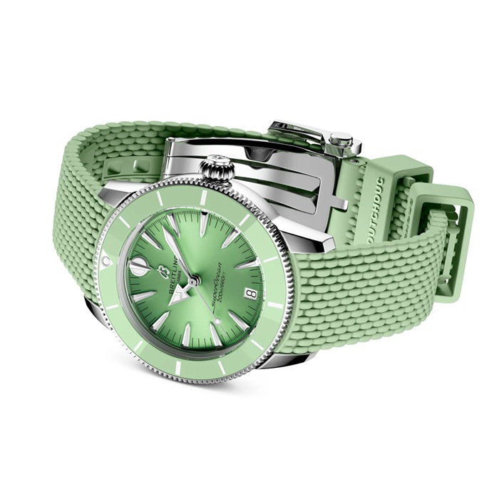 Breitling Superocean Heritage Automatic 36mm Unisex-ur Grønt gummi A10390361L1S1 - Billede 4
