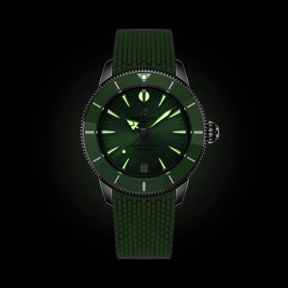 Breitling Superocean Heritage Automatic 36mm Unisex-ur Grønt gummi A10390361L1S1 - Billede 5