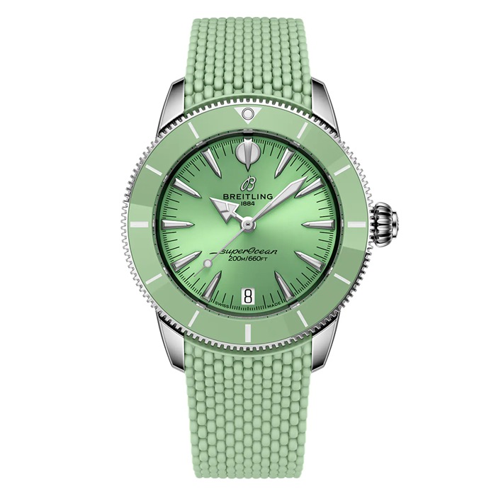 Breitling Superocean Heritage Automatic 36mm Unisex-ur Grønt gummi A10390361L1S1