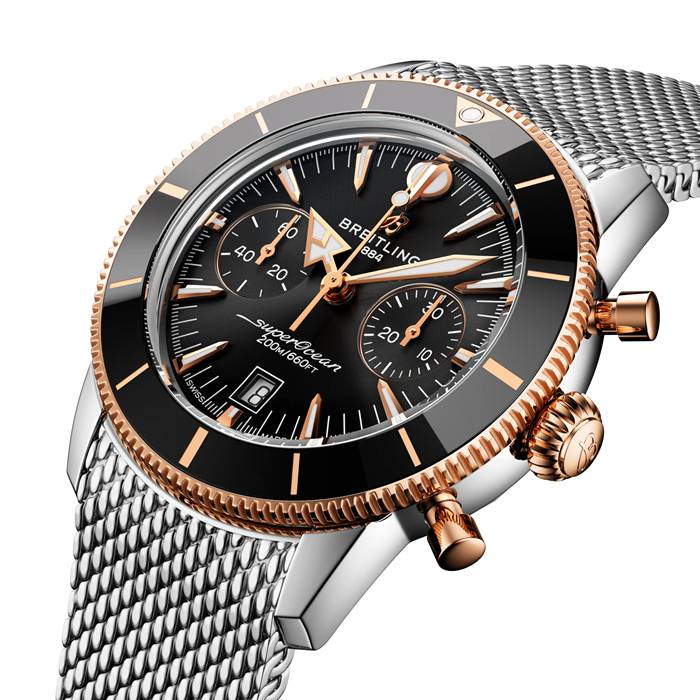 Breitling Superocean Heritage B01 Chronograph 42mm Herreur Sort UB0156H11B1A1 - Billede 3