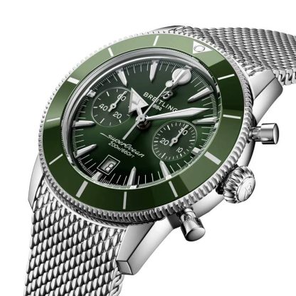 Breitling Superocean Heritage B01 Chronograph 42mm herreur Grøn AB0156361L1A1 - Billede 3