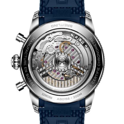 Breitling Superocean Heritage B01 Chronograph 42mm herreur blå gummi AB0156161C1S1 - Billede 2