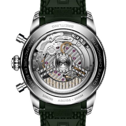 Breitling Superocean Heritage B01 Chronograph 42mm herreur grøn gummi AB0156361L1S1 - Billede 2