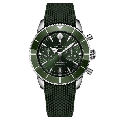 Breitling Superocean Heritage B01 Chronograph 42mm herreur grøn gummi AB0156361L1S1