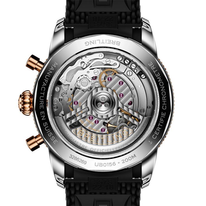 Breitling Superocean Heritage B01 Chronograph 42mm herreur sort gummi UB0156H11B1S1 - Billede 2
