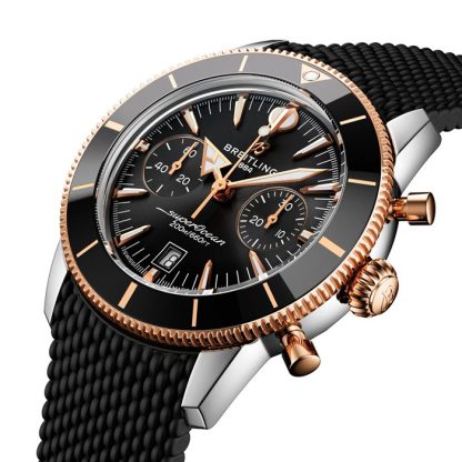 Breitling Superocean Heritage B01 Chronograph 42mm herreur sort gummi UB0156H11B1S1 - Billede 3