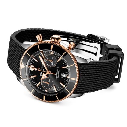 Breitling Superocean Heritage B01 Chronograph 42mm herreur sort gummi UB0156H11B1S1 - Billede 4