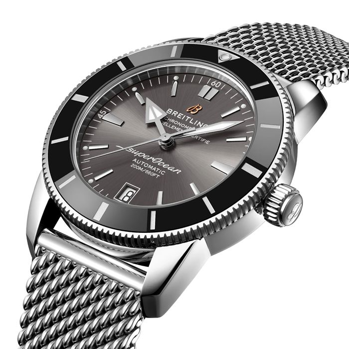 Breitling Superocean Heritage B20 Automatic 42mm UK Edition herreur grå rustfrit stål AB20102B1B1A1 - Billede 2