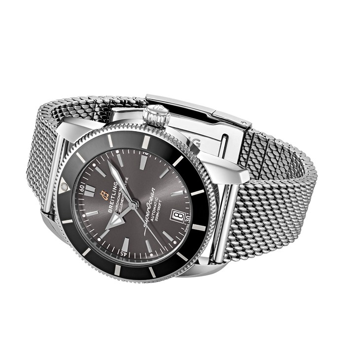 Breitling Superocean Heritage B20 Automatic 42mm UK Edition herreur grå rustfrit stål AB20102B1B1A1 - Billede 3