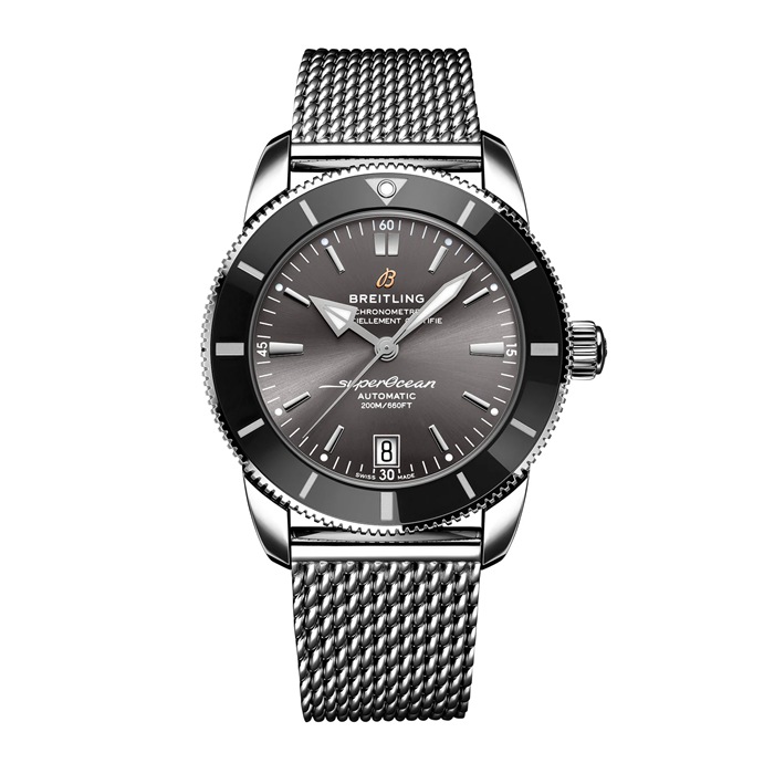 Breitling Superocean Heritage B20 Automatic 42mm UK Edition herreur grå rustfrit stål AB20102B1B1A1