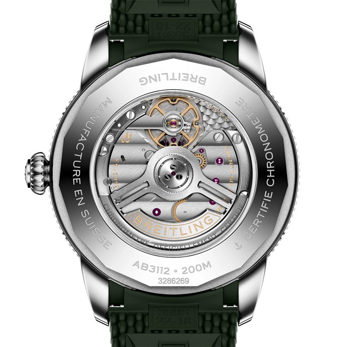 Breitling Superocean Heritage B31 Automatisk 44mm Herreur Grønt Gummi AB3112361L1S1 - Billede 2