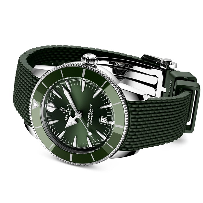 Breitling Superocean Heritage B31 Automatisk 44mm Herreur Grønt Gummi AB3112361L1S1 - Billede 4