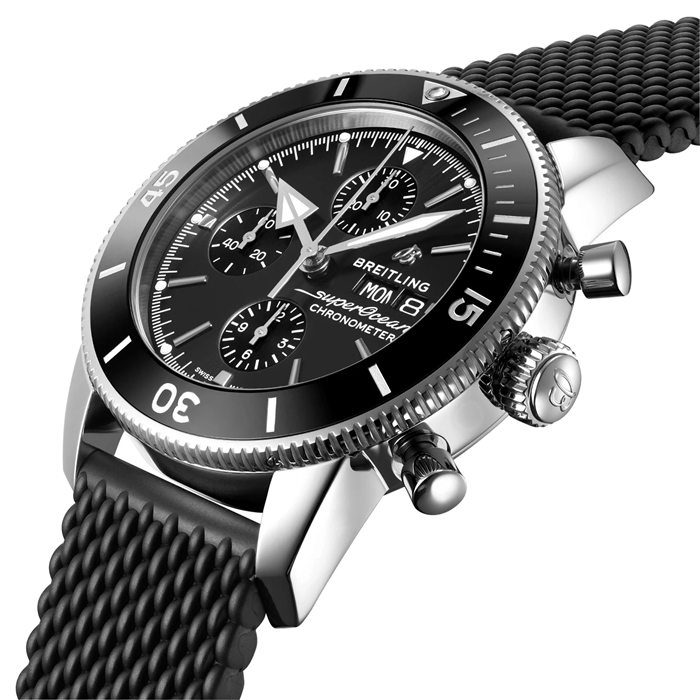 Breitling Superocean Heritage Chronograph 44 ur med gummirem i rustfrit stål A13313121B1S1 - Billede 2