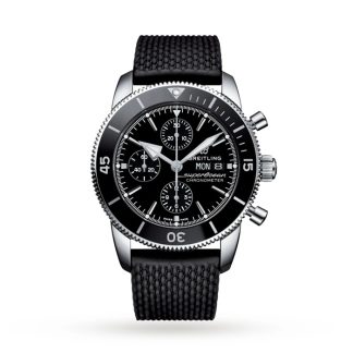 Breitling Superocean Heritage Chronograph 44 ur med gummirem i rustfrit stål A13313121B1S1