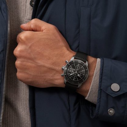 Breitling Superocean Heritage Chronograph 44 ur med gummirem i rustfrit stål A13313121B1S1 - Billede 5