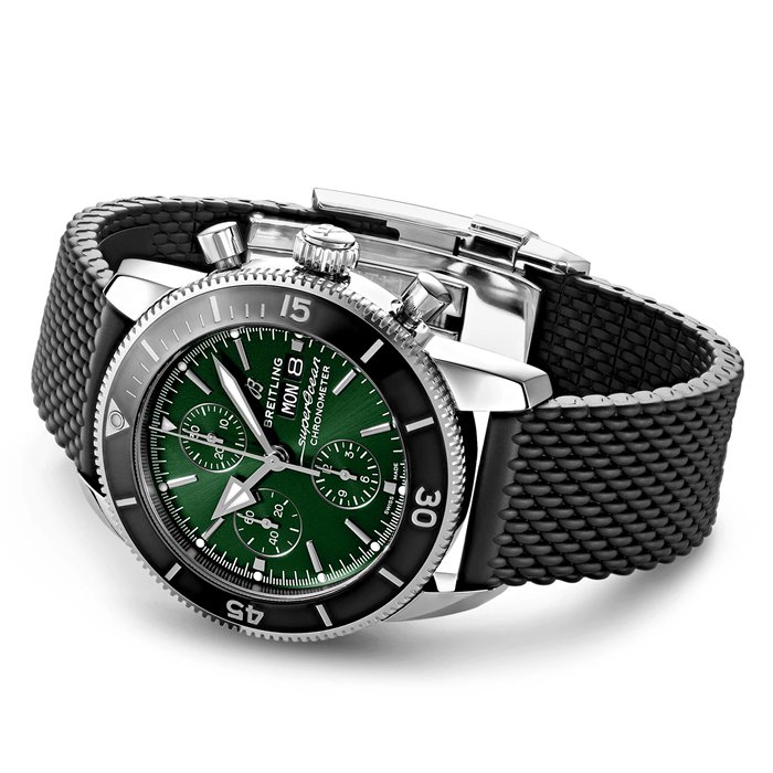 Breitling Superocean Heritage Chronograph 44 ur med gummirem i rustfrit stål A13313121L1S1 - Billede 3