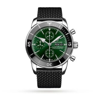 Breitling Superocean Heritage Chronograph 44 ur med gummirem i rustfrit stål A13313121L1S1