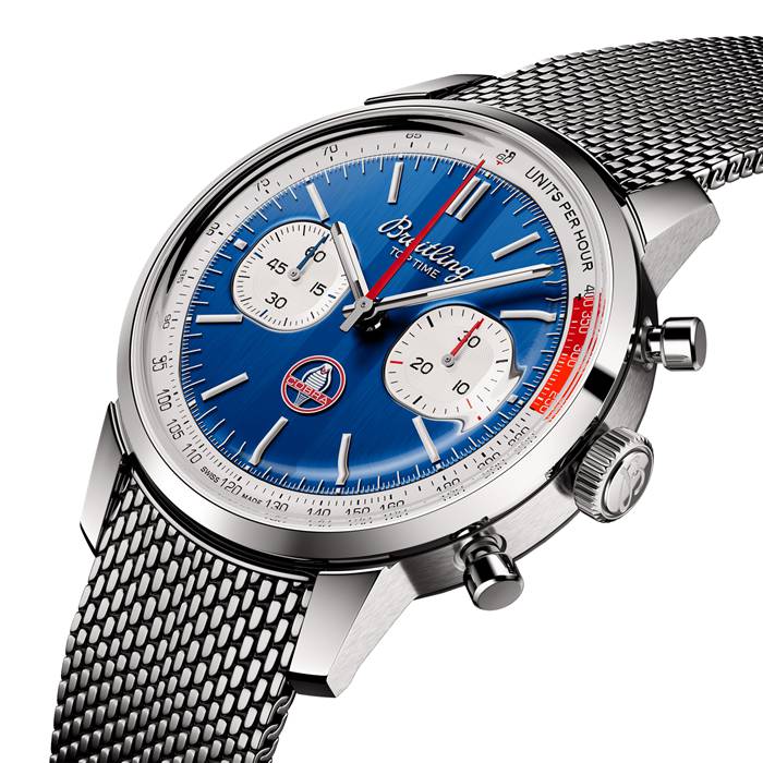 Breitling Top Time B01 Classic Cars Shelby Cobra 41mm herreur Mesh-rem AB01763A1C1A1 - Billede 2
