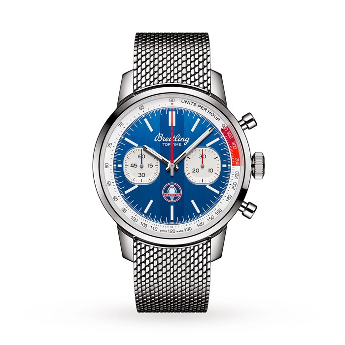 Breitling Top Time B01 Classic Cars Shelby Cobra 41mm herreur Mesh-rem AB01763A1C1A1