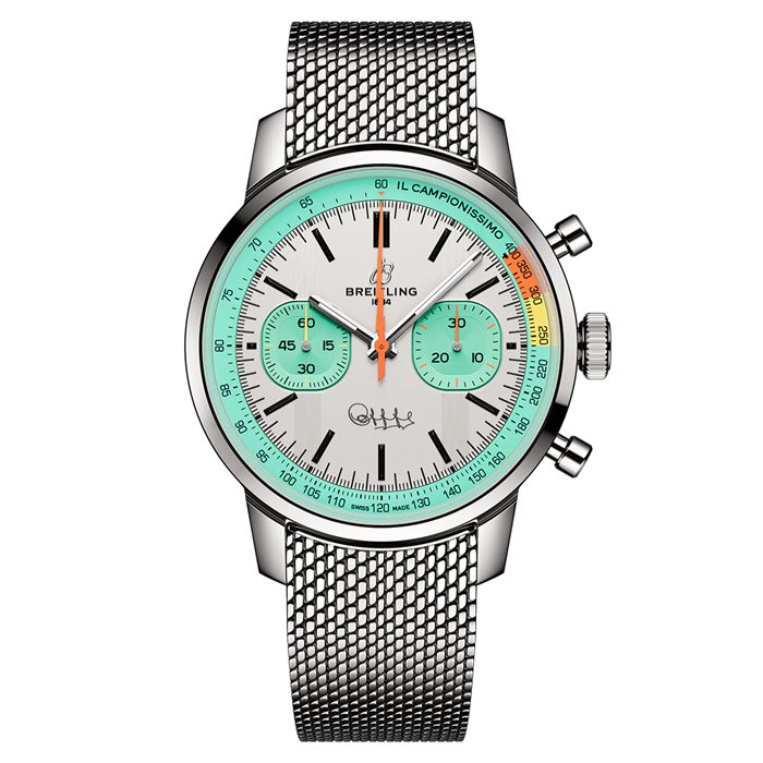 Breitling Top Time B01 Fausto Coppi 41mm herreur rustfrit stål AB01768A1A1A1