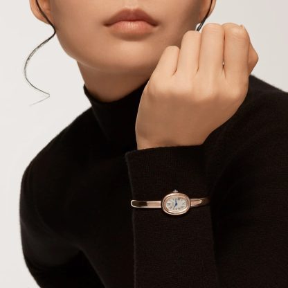 Cartier Baignoire De Cartier Watch Mini Model Størrelse 17 Quartz Movement Rose Gold WGBA0036 - Billede 5