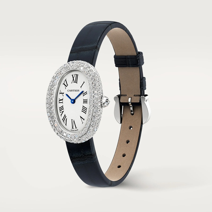 Cartier Baignoire Watch Lille model Quartz Movement 18K White Gold Case WJBA0049 - Billede 2