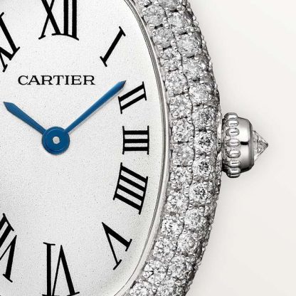 Cartier Baignoire Watch Lille model Quartz Movement 18K White Gold Case WJBA0049 - Billede 4