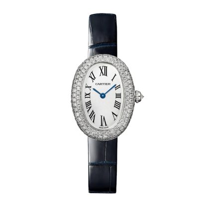 Cartier Baignoire Watch Lille model Quartz Movement 18K White Gold Case WJBA0049