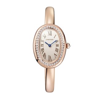 Cartier Baignoire Watch Lille model størrelse 16 Quartz Movement Rose Gold Case WJBA0042